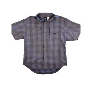 The North Face Mens Plaid Short Sleeve Casual Shirt Large Lightweight Casual